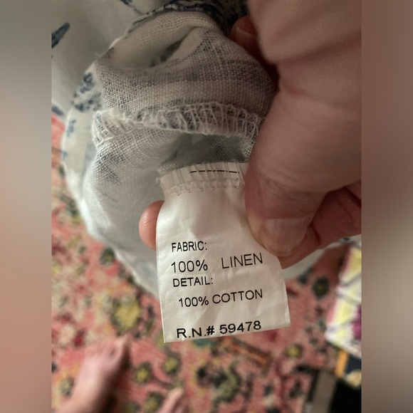 Bellambra Toile Print Linen Halter Sundress - SZ XL - Picture 5 of 11